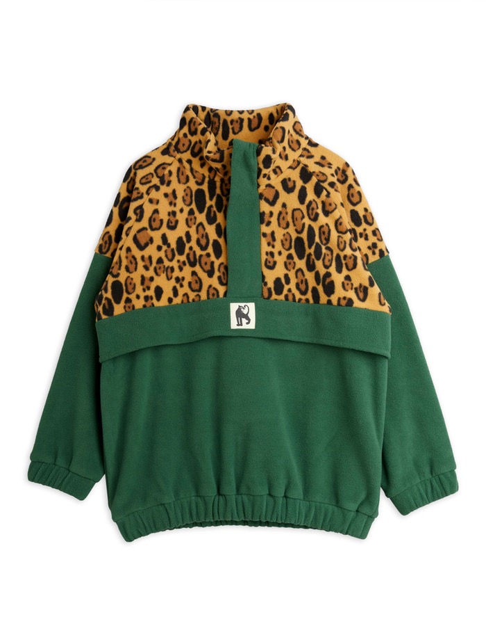 fleece zipup pullover - green